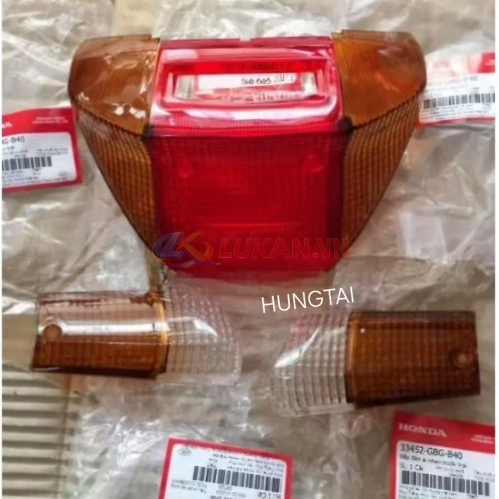 Bộ nắp vỏ đèn xi nhan trước sau Super DREAM đời đầu zin Honda - Ảnh 3