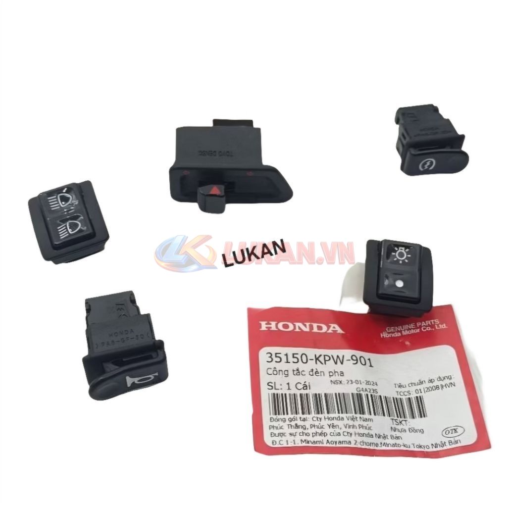 Bộ 5 nút bật, công tắc điện WAVE A, RS, S100, RSX 100... zin chính hãng - Ảnh 4