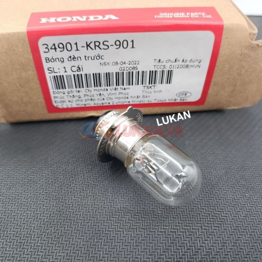 Bóng đèn pha trước xe DREAM ,WAVE ,FUTURE... zin Honda 34901-KRS-901 - Ảnh 6