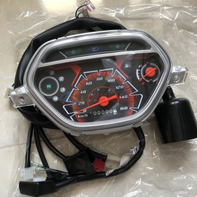 Cụm đồng hồ, công tơ mét WAVE BLADE, ALPHA, ZX... nền đỏ zin Honda 37200-K57-A01 - Ảnh 3