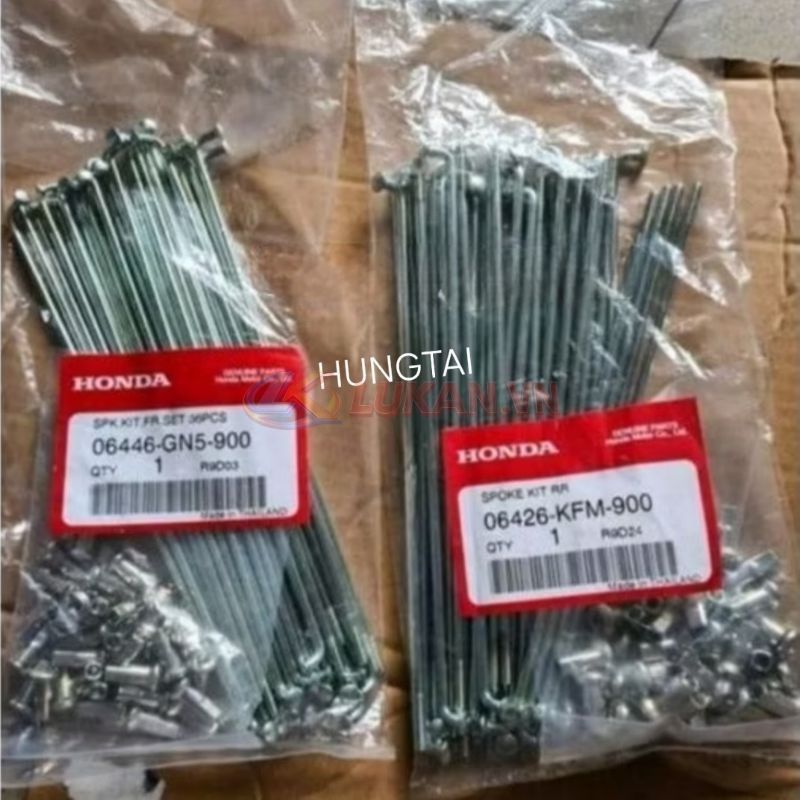 Bộ đũa căm, nan hoa vành, niềng DREAM, WAVE Thái... zin Honda