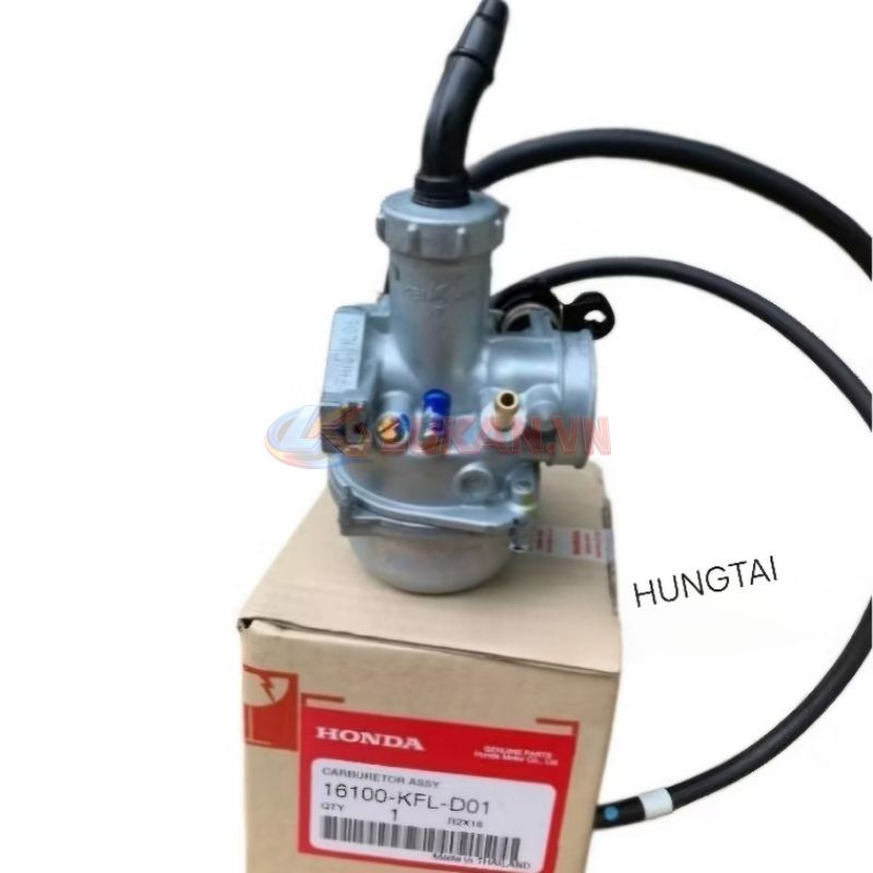 Bình xăng con, chế hòa khí WAVE Thái 110, FUTURE 1 đời đầu zin Honda 16100-KFL-861, 16100-KFL-851 - Ảnh 2