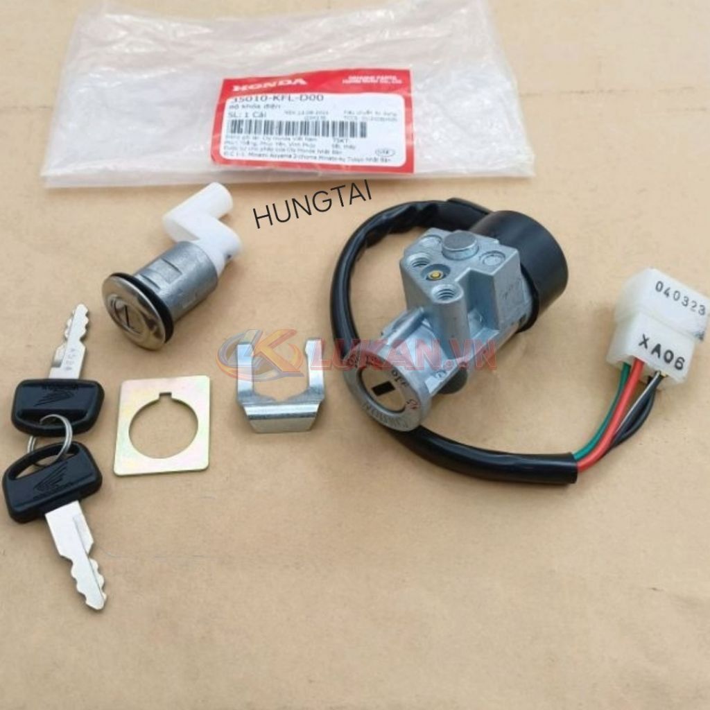 Bộ ổ khóa, công tắc điện xe WAVE THÁI, ALPHA, ZX.... zin chính hãng 35010-KFL-D00