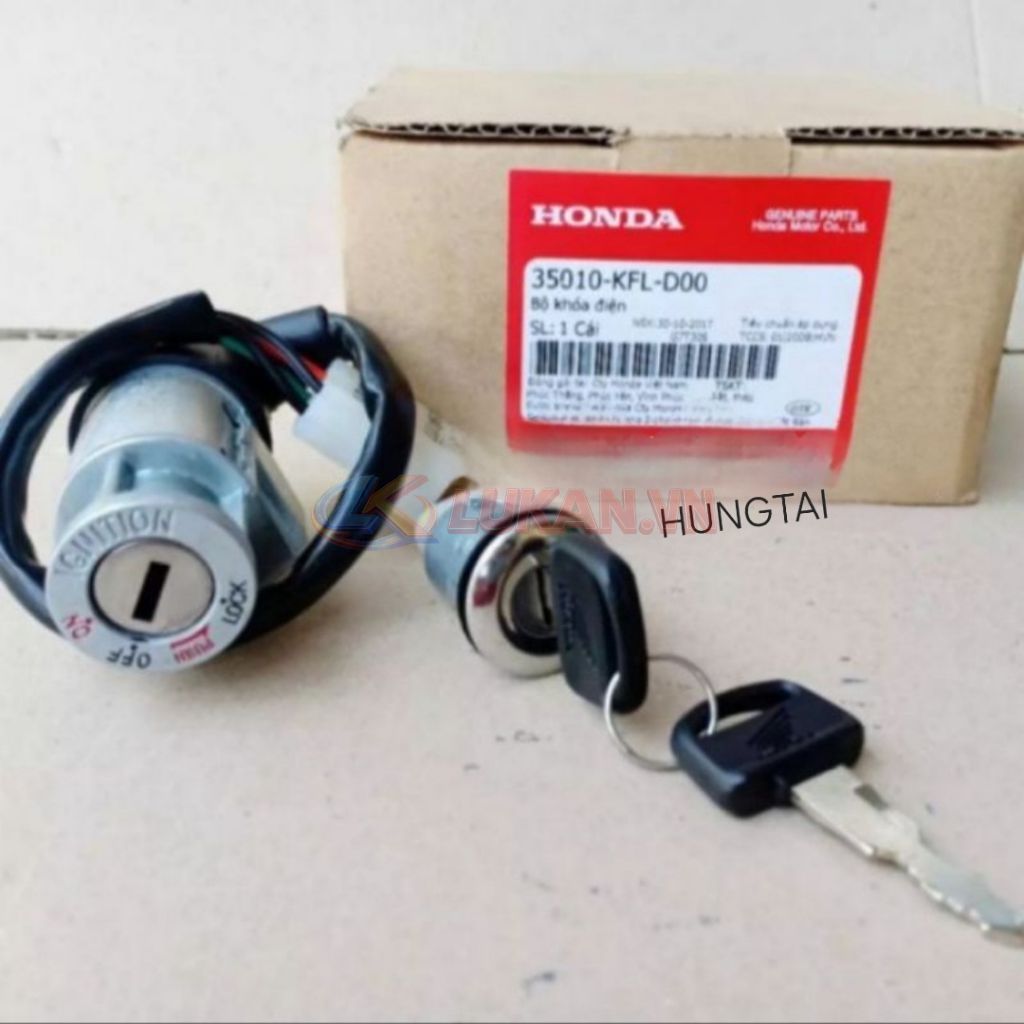 Bộ ổ khóa, công tắc điện xe WAVE THÁI, ALPHA, ZX.... zin chính hãng 35010-KFL-D00 - Ảnh 4