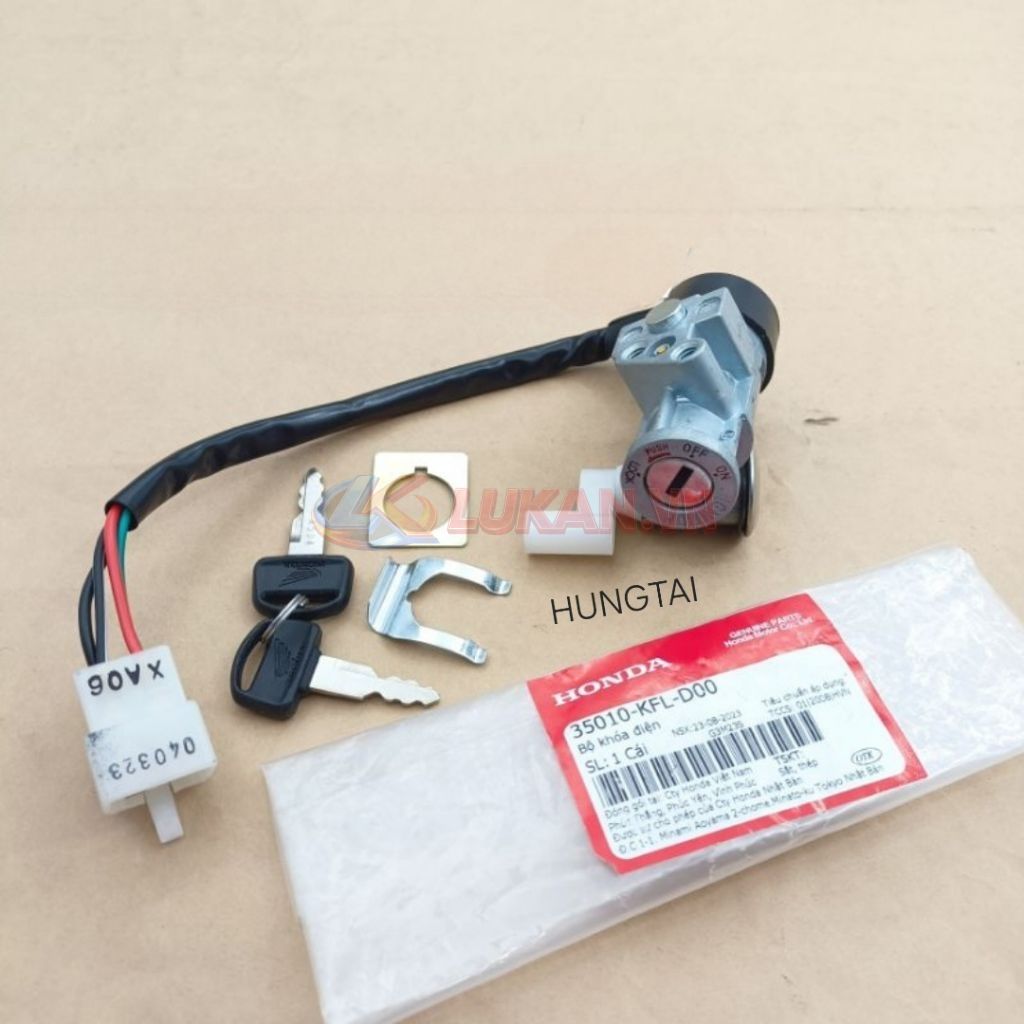 Bộ ổ khóa, công tắc điện xe WAVE THÁI, ALPHA, ZX.... zin chính hãng 35010-KFL-D00 - Ảnh 3
