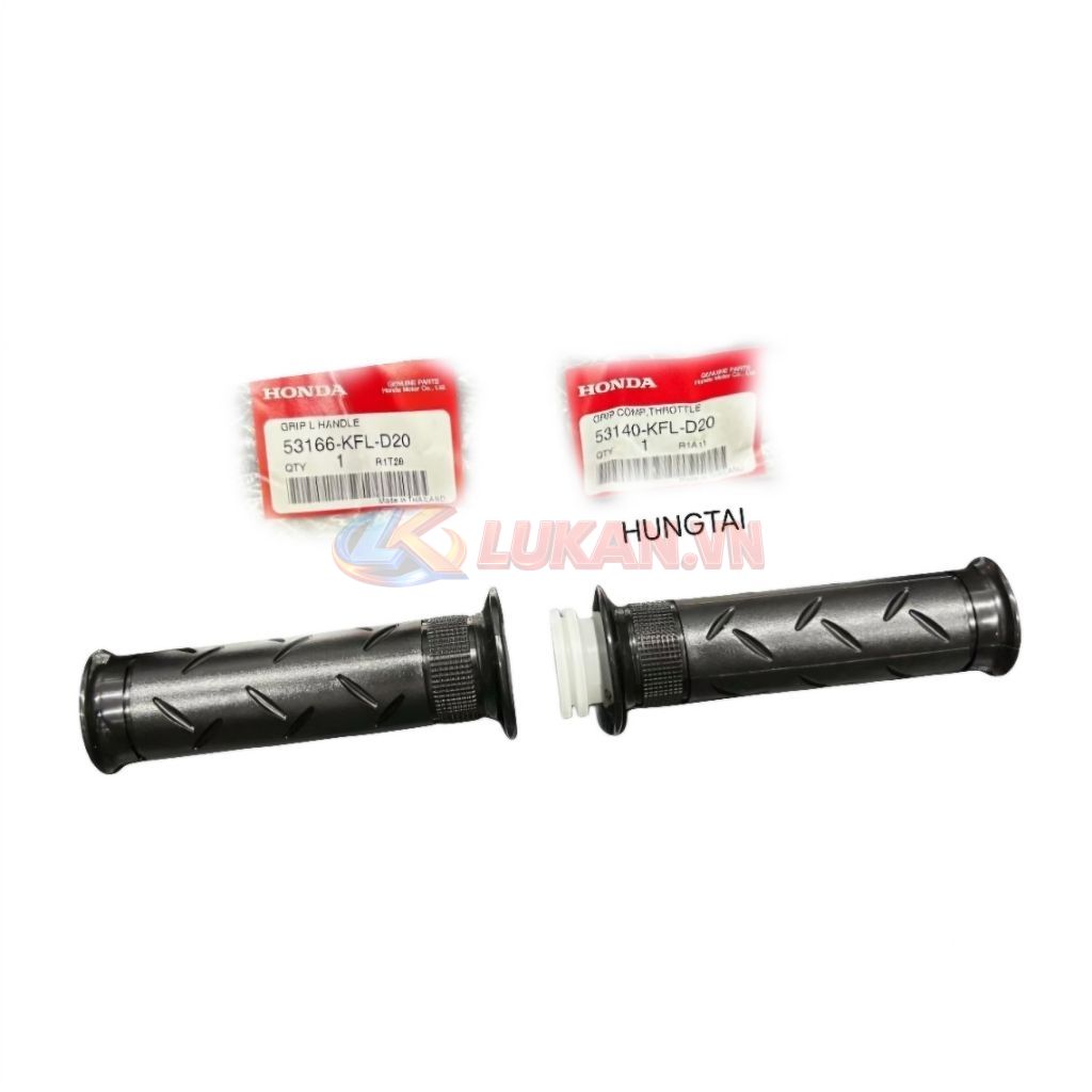 Cặp cao su, đôi bao tay nắm xe WAVE Thái zin chính hãng 53166-KFL-D20, 53140-KFL-D20 - Ảnh 4