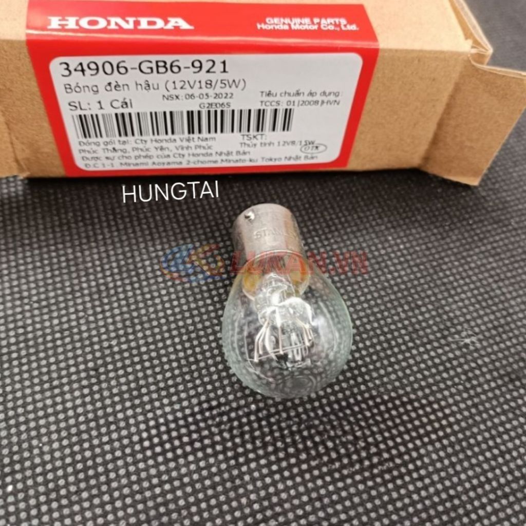 Bóng đuôi đèn lái stop, hậu xe máy Honda.... zin chính hãng (12V18/5W) 34906-GB6-921 - Ảnh 2