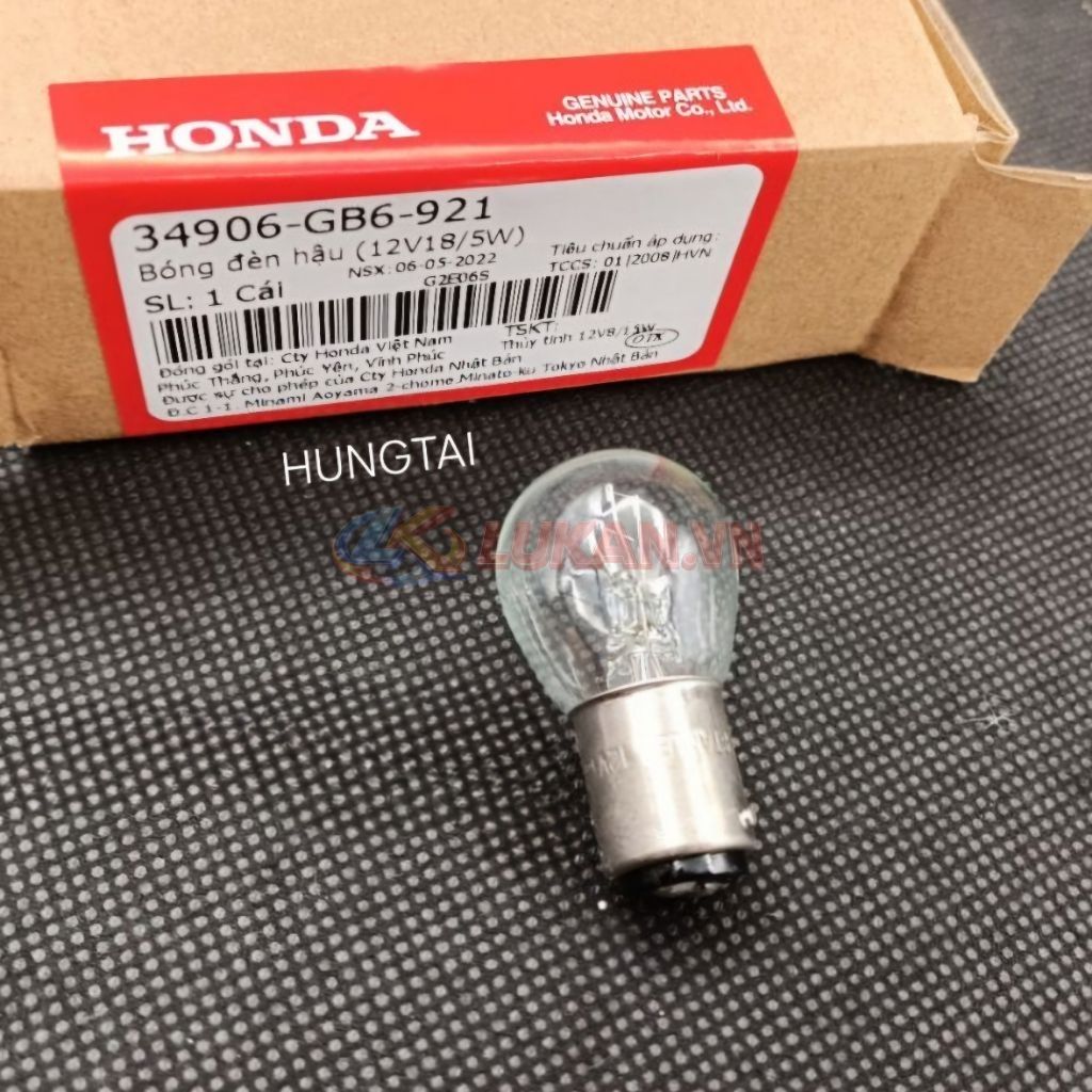Bóng đuôi đèn lái stop, hậu xe máy Honda.... zin chính hãng (12V18/5W) 34906-GB6-921