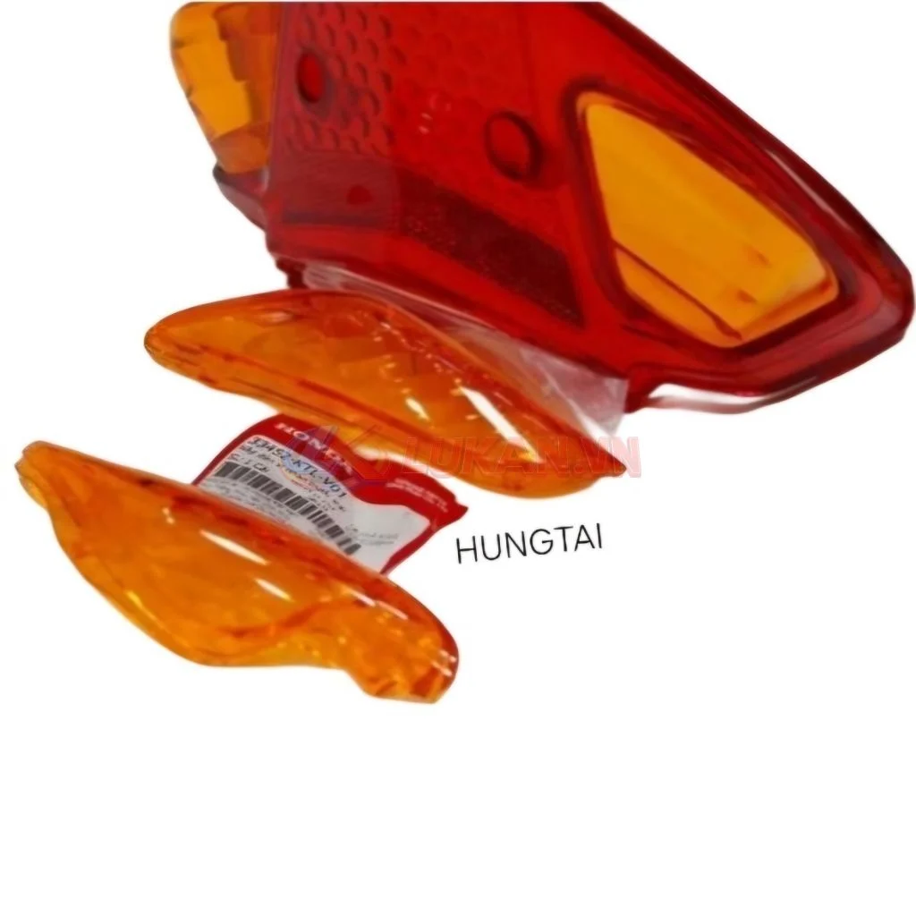 Bộ 5 nắp chụp võ đèn hậu, xi nhan cam WAVE A, RS, S100... zin Honda - Ảnh 3