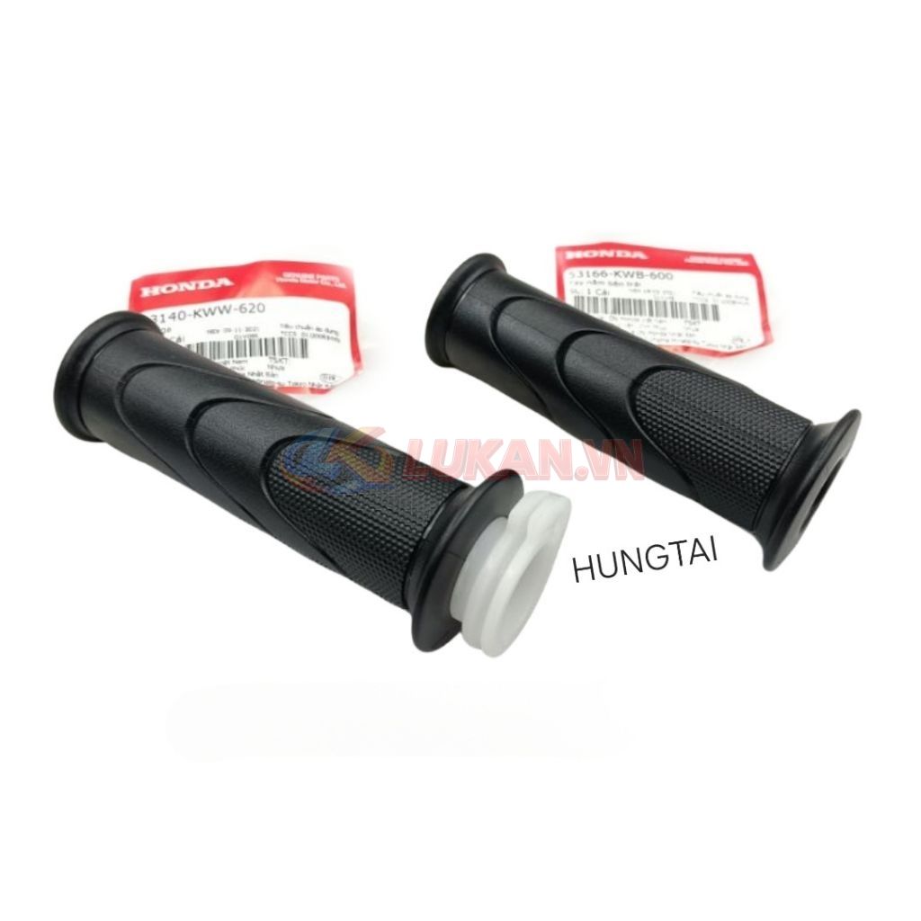 Cặp cao su bao tay nắm, lái WAVE S110, RSX, BLADE, A110... zin 53140-KWW-620, 53166-KWB-600