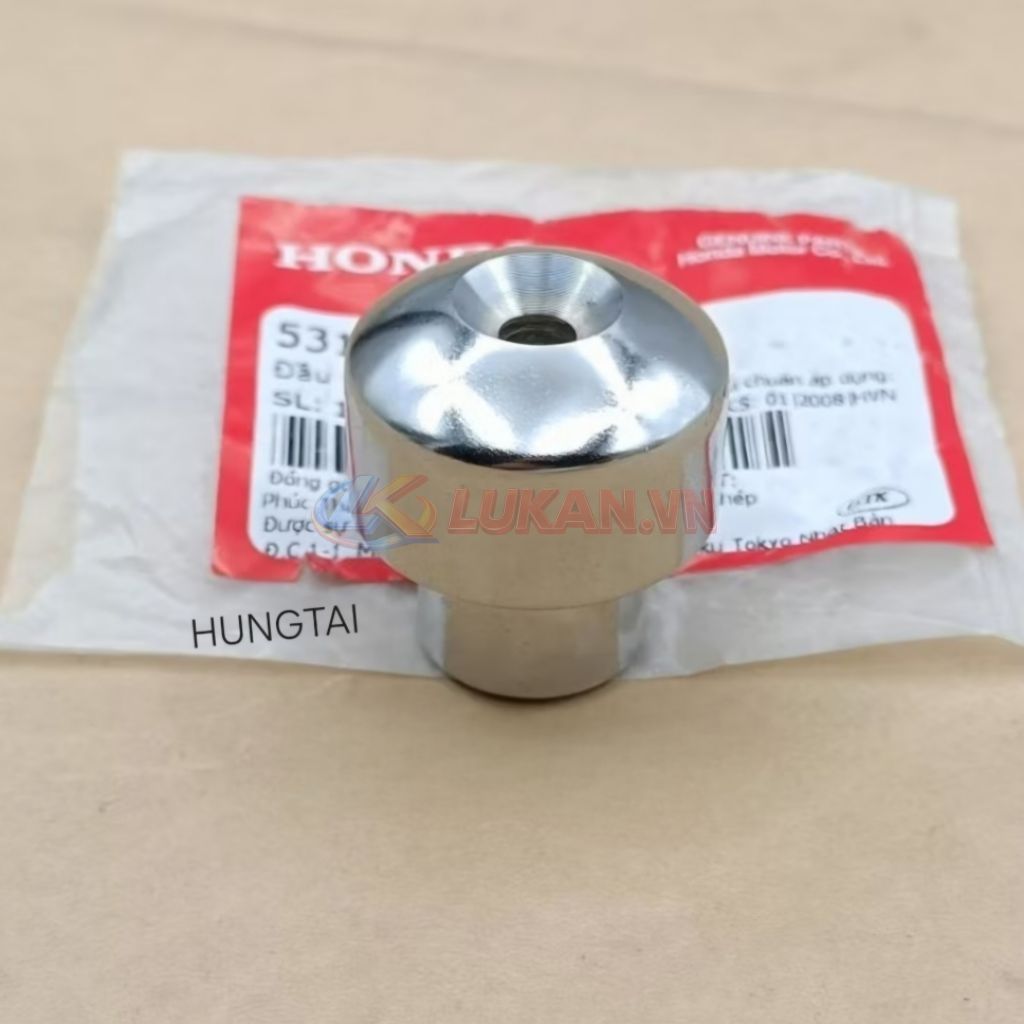 Gù đầu tay lái, trắng inox bao tay nắm WAVE, FUTURE... zin Honda 53105-KPH-690 - Ảnh 2