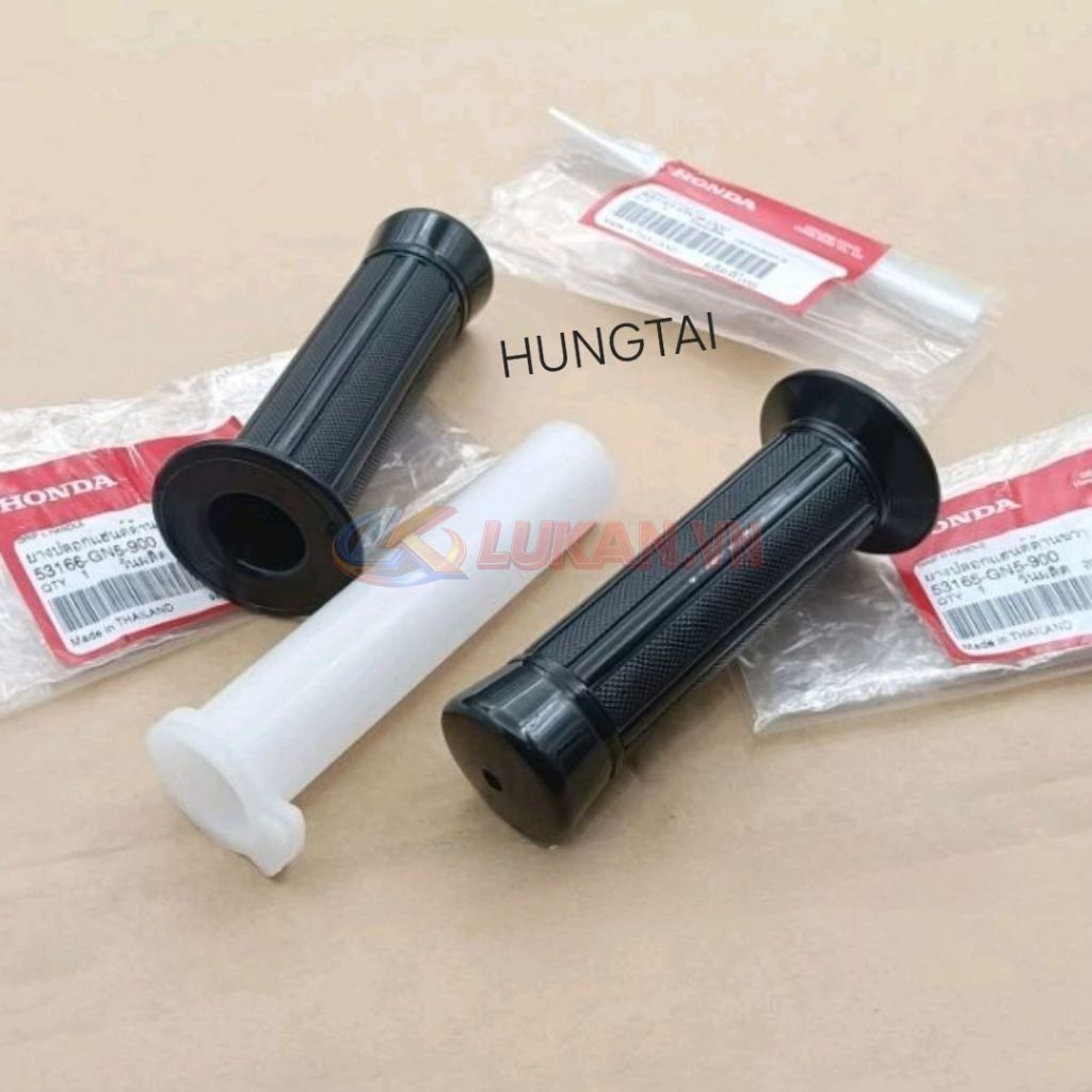Cặp cao su bao tay lái, nắm xe DREAM Thái luôn ống ga zin 53165-GN5-900, 53166-GN5-900 - Ảnh 3