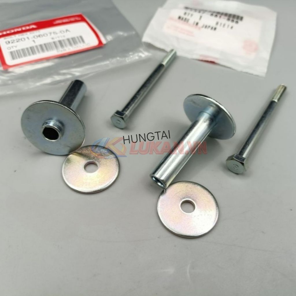 Cặp ốc lắp bững chống yếm xe DREAM zin Honda 64347-001-000, 92201-06075-0A - Ảnh 3