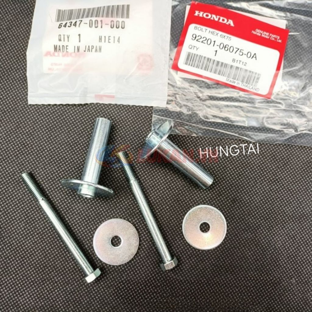 Cặp ốc lắp bững chống yếm xe DREAM zin Honda 64347-001-000, 92201-06075-0A - Ảnh 4