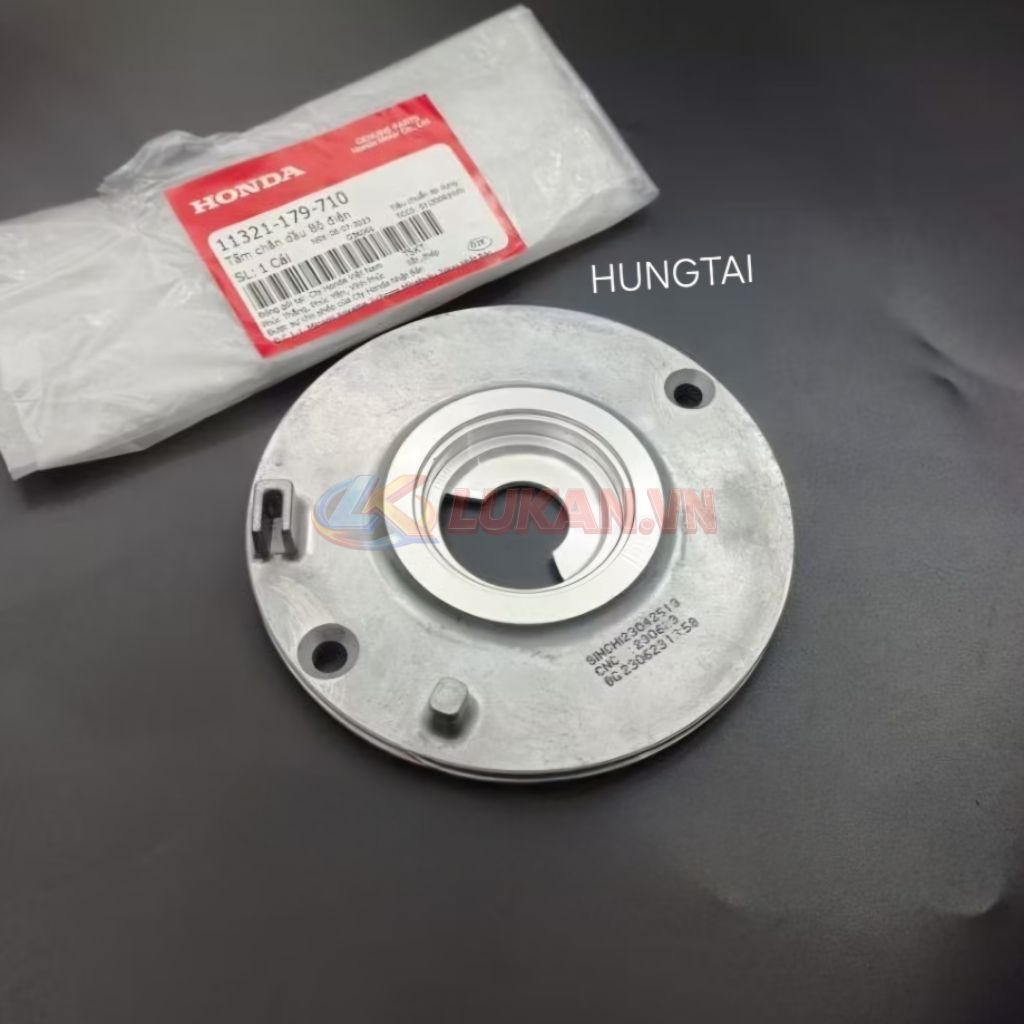Tấm tròn, nắp chặn nhớt lốc điện, đề DREAM, WAVE, FUTURE... zin 11321-179-710 - Ảnh 2