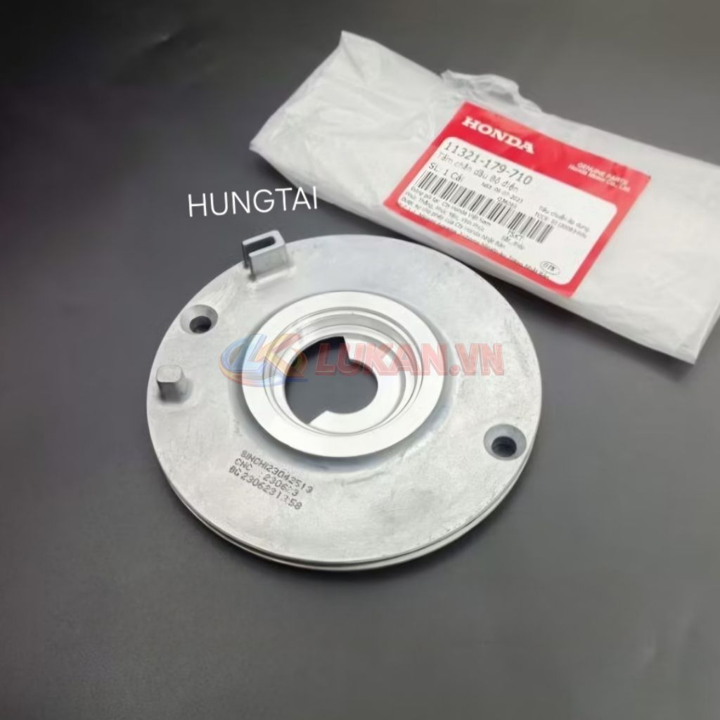 Tấm tròn, nắp chặn nhớt lốc điện, đề DREAM, WAVE, FUTURE... zin 11321-179-710 - Ảnh 3