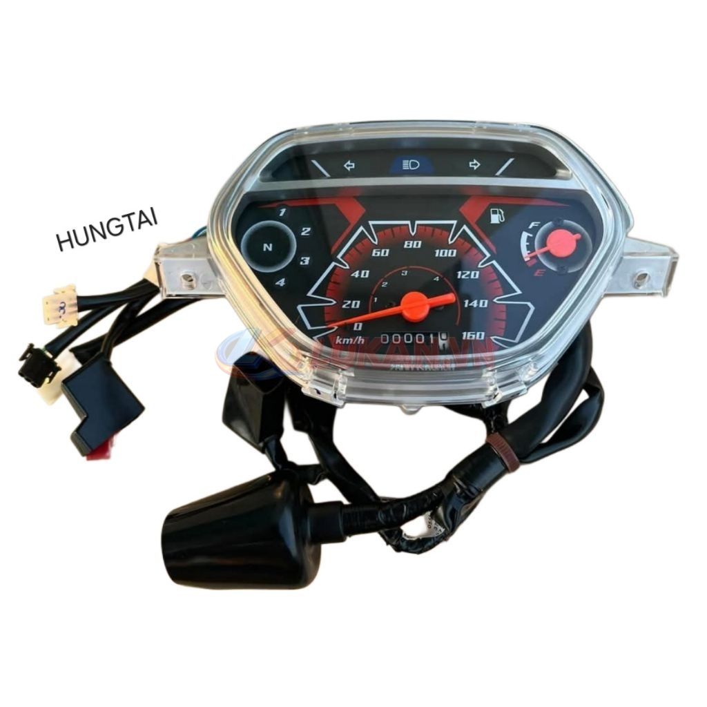 Cụm đồng hồ, công tơ mét WAVE BLADE, ALPHA, ZX... nền đỏ zin Honda 37200-K57-A01 - Ảnh 2