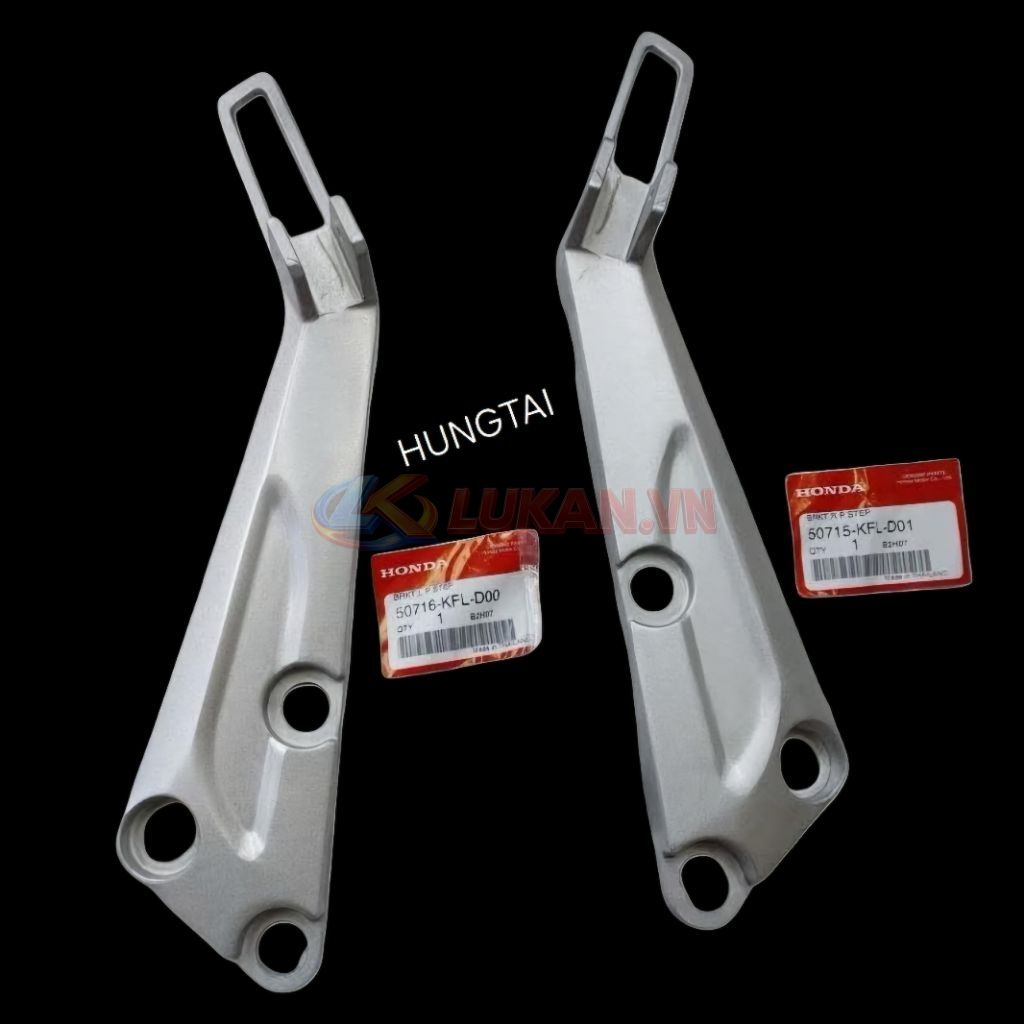 Cặp đùi pass nhôm để chân sau dài WAVE Thái zin Honda 50716-KFL-D00, 50715-KFL-D01