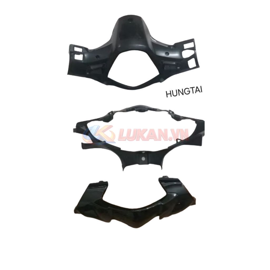 Bộ 3 ốp nhựa, vỏ đầu đèn xe WAVE S110, RS, RSX... Đen zin Honda - Ảnh 5