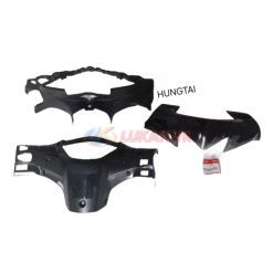 Bộ 3 ốp nhựa, vỏ đầu đèn xe WAVE S110, RS, RSX... Đen zin Honda