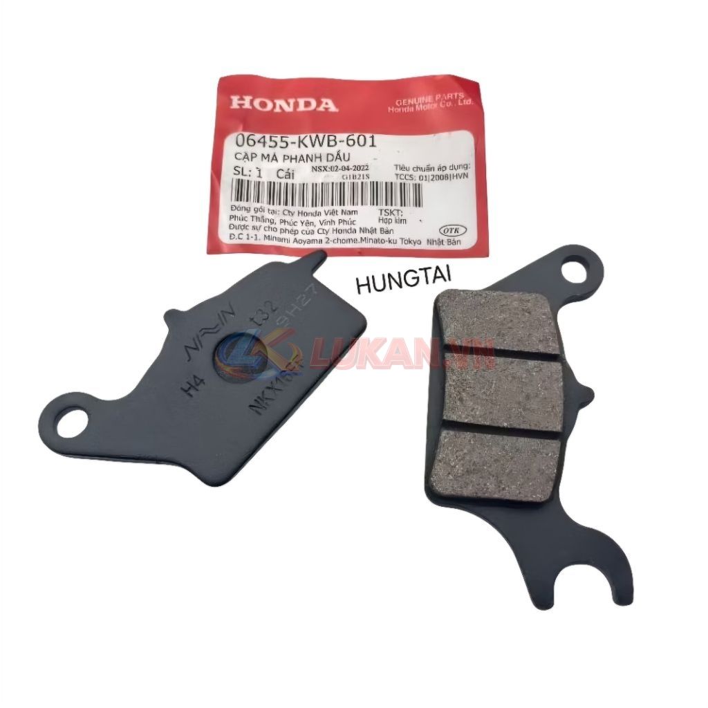 Bố thắng, má phanh đĩa trước WAVE S110, RSX, BLADE... zin Honda 06455-KWB-601 - Ảnh 2