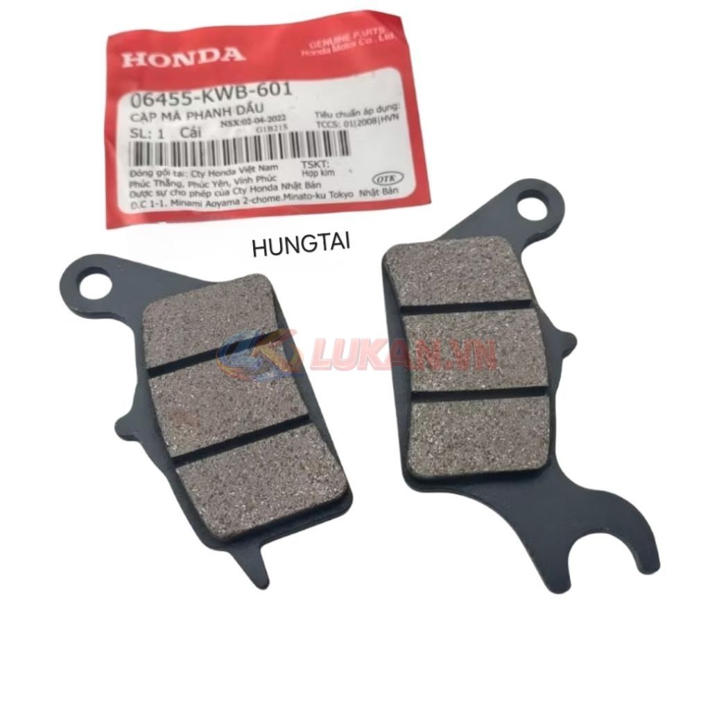 Bố thắng, má phanh đĩa trước WAVE S110, RSX, BLADE... zin Honda 06455-KWB-601 - Ảnh 4