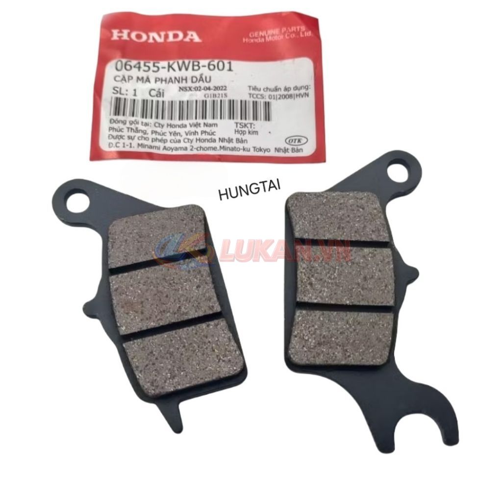 Bố thắng, má phanh đĩa trước WAVE S110, RSX, BLADE... zin Honda 06455-KWB-601 - Ảnh 5