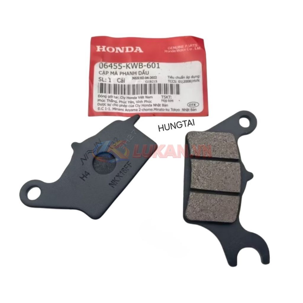Bố thắng, má phanh đĩa trước WAVE S110, RSX, BLADE... zin Honda 06455-KWB-601 - Ảnh 6