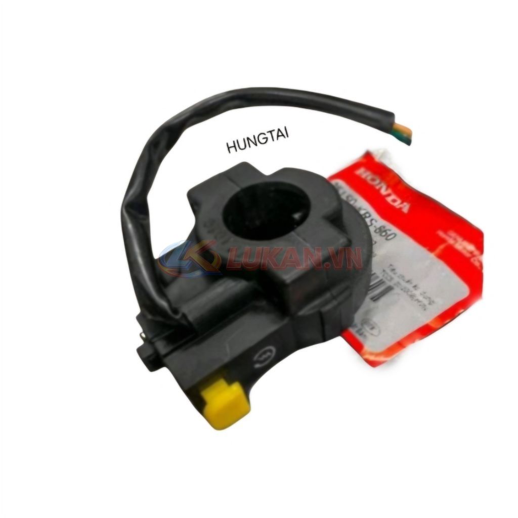 Cùm ống ga, công tắc đề khởi động WAVE Thái, ALPHA, ZX... zin Honda 35150-KRS-860