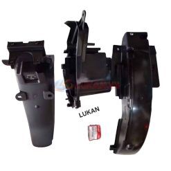 Bộ 3 nhựa đen hộp bình, đuôi WAVE Thái, ALPHA, ZX...  zin Honda