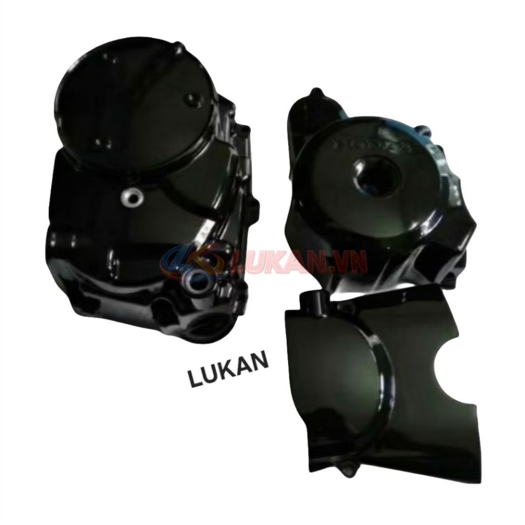 Bộ 4 nắp, ốp lốc máy xe WAVE Thái, ALPHA, A, RS... đen zin Honda - Ảnh 4