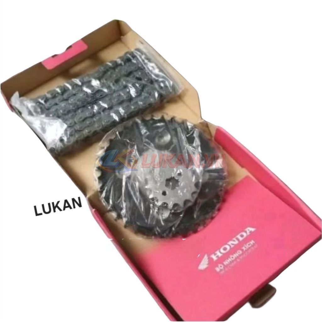 Bộ nhông sên dĩa, xích tải WAVE A, ALPHA, RS, S100, RSX... zin Honda H0640-KTL-640 - Ảnh 2