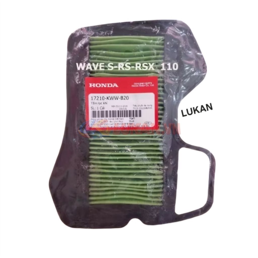Tấm lưới lọc gió, Lọc khí WAVE S110, RSX, BLADE, A110... pô e zin 17210-KWW-B20 - Ảnh 2