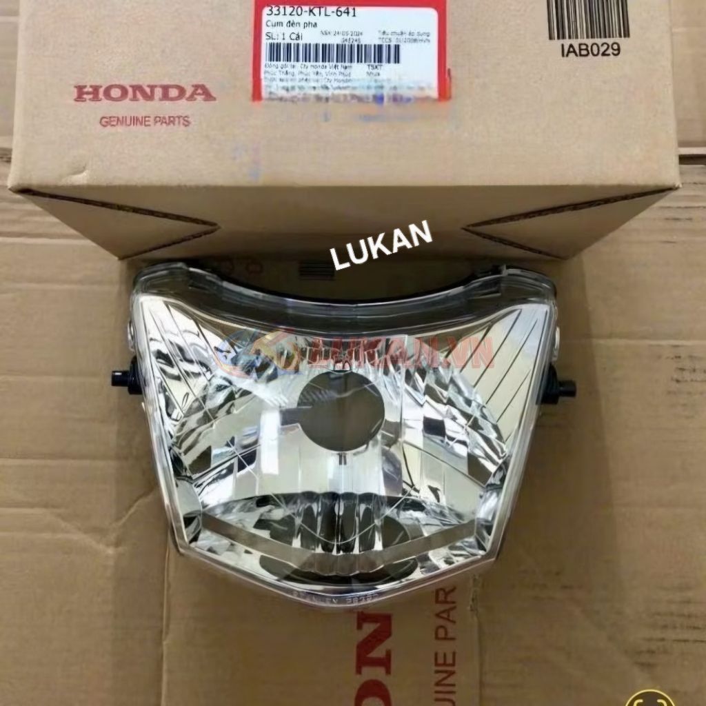 Pha chóa đèn trước WAVE A, RS, S100, RSX, FUTURE X 125.... zin Honda 33120-KTL-641