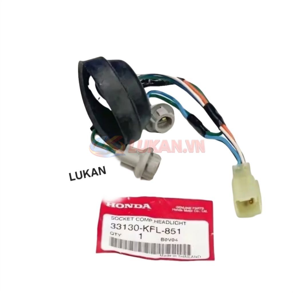 Dây điện đuôi bóng đèn pha xe WAVE Thái zin chính hãng 33130-KFL-851