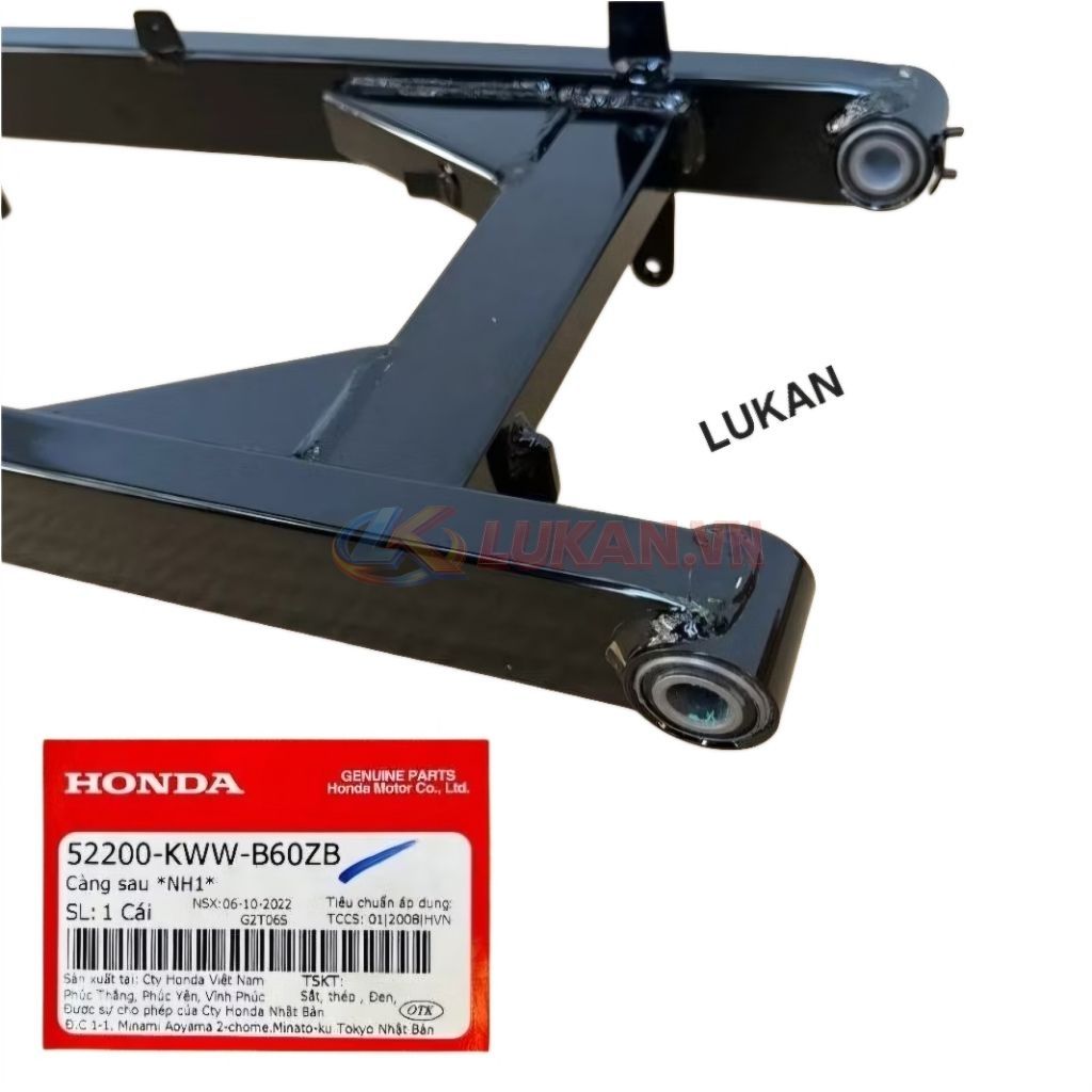 Càng gắp, gấp bánh sau WAVE S110, RSX 2010-2011..... Đen zin Honda 52200-KWW-B60ZB - Ảnh 2