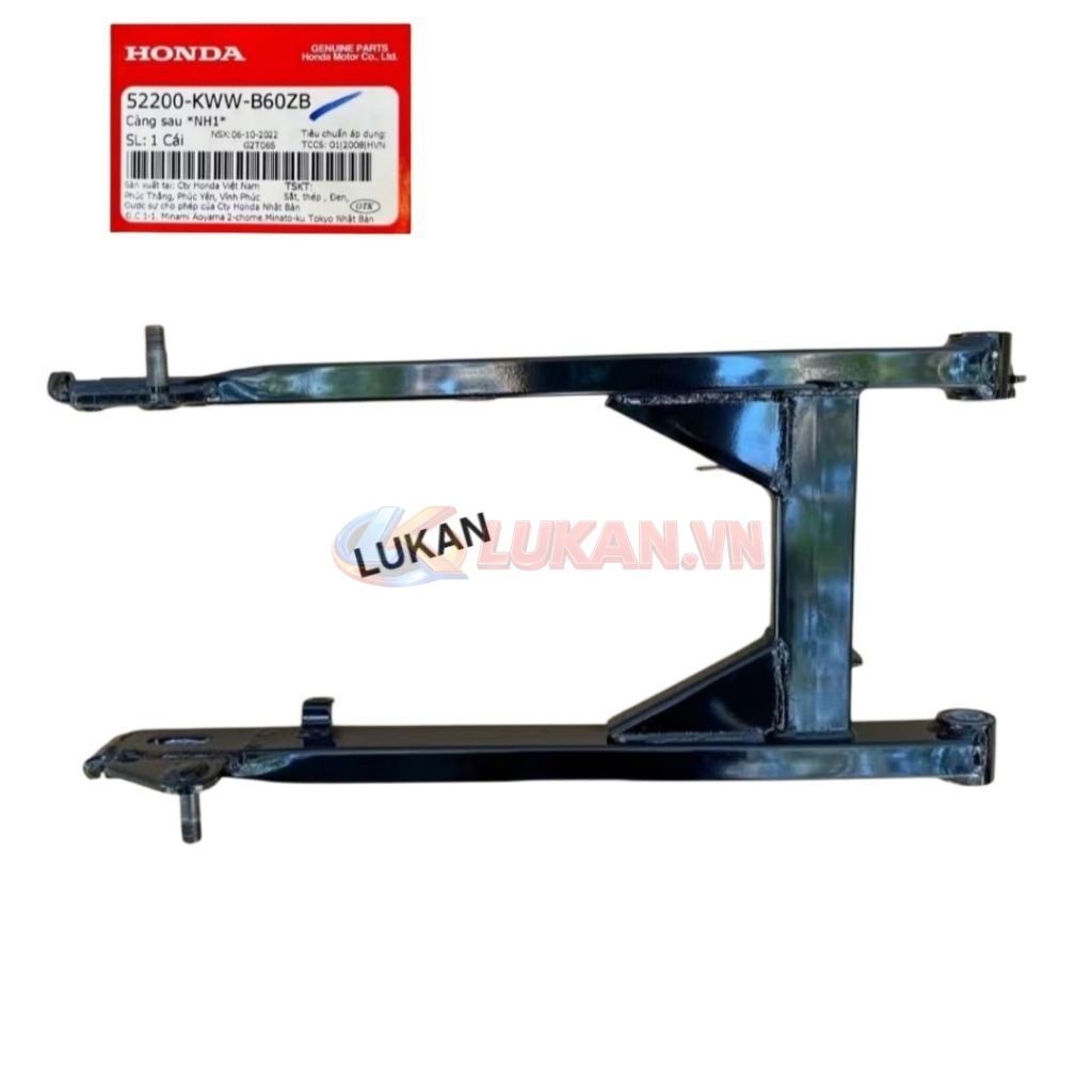 Càng gắp, gấp bánh sau WAVE S110, RSX 2010-2011..... Đen zin Honda 52200-KWW-B60ZB