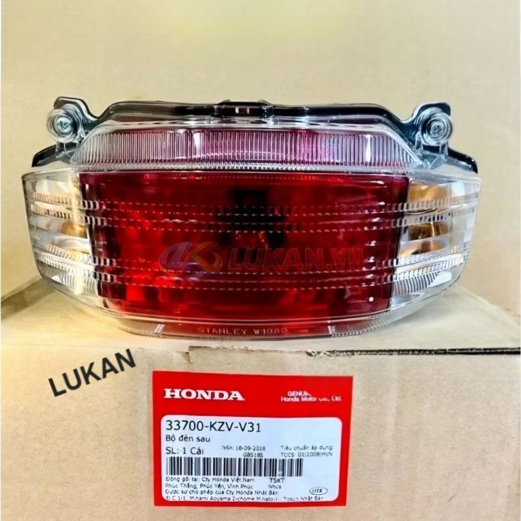 Cụm đuôi đèn hậu, lái Stop xe DREAM Lùn 110.... zin Honda 33700-KZV-V31 - Ảnh 3