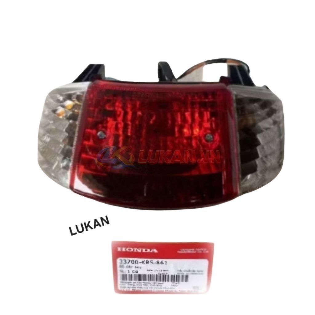 Cụm đuôi đèn hậu, lái stop xe WAVE ALPHA, ZX đời đầu zin Honda 33700-KRS-861 - Ảnh 3