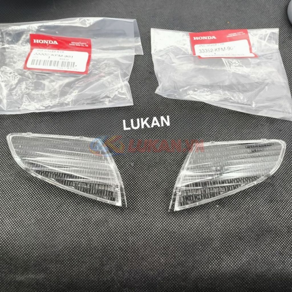 Cặp nắp chụp, ốp võ đèn xi nhan trước xe DREAM Lùn 99 zin Honda 33302-KFM-901, 33352-KFM-901 - Ảnh 5