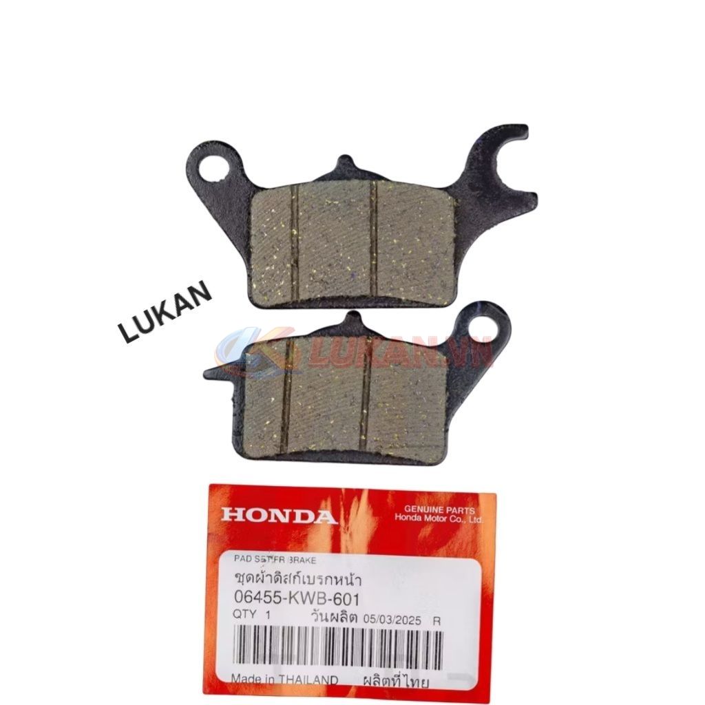 Bố thắng, má phanh đĩa trước WAVE S110, RSX, BLADE... zin Honda 06455-KWB-601