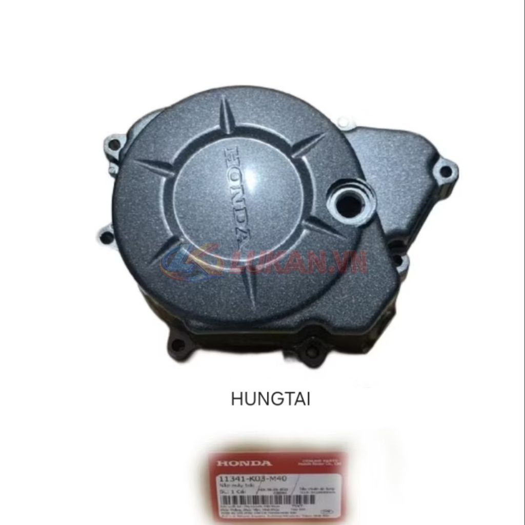Nắp lốc máy trái, lửa điện, đề xe WAVE S110, RSX... Xám zin Honda 11341-K03-M40 - Ảnh 2