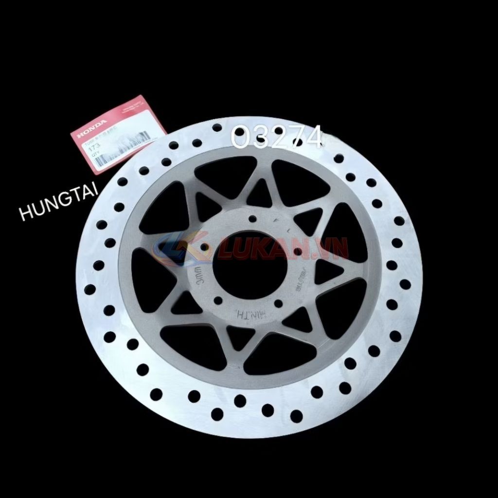 Đĩa thắng, phanh trước 5 lỗ LS xe WAVE, FUTURE... zin Honda Thái 260mm - Ảnh 6