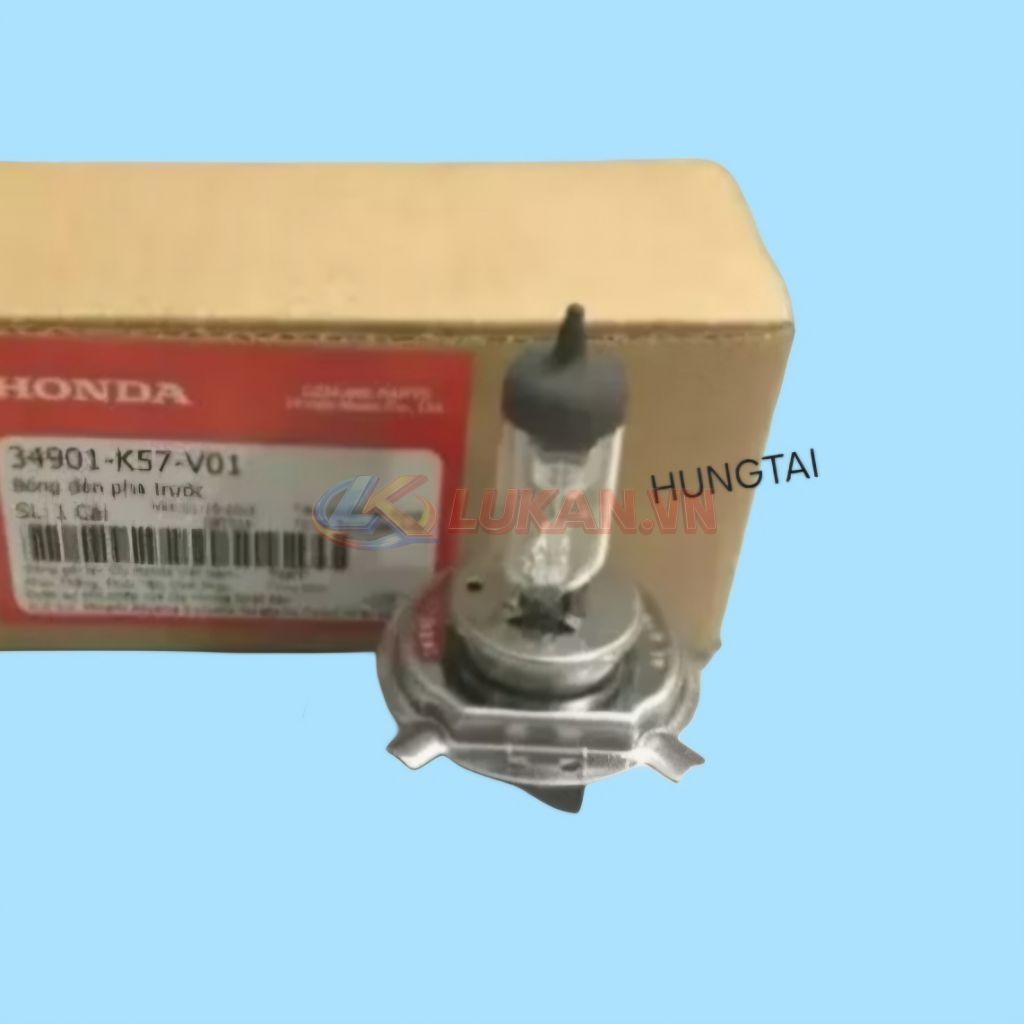 Bóng đèn pha 3 chân dài DREAM, WAVE, FUTURE... zin Honda 34901-K57-V01 - Ảnh 2