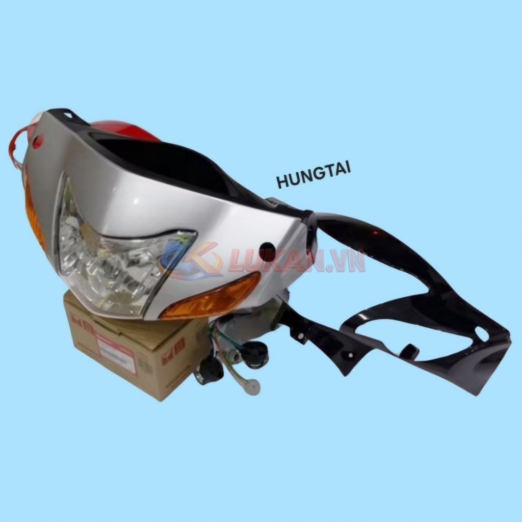 Bộ nhựa đầu đèn xe WAVE A, ALPHA, RS, S100... 2 bóng zin chính hãng - Ảnh 5