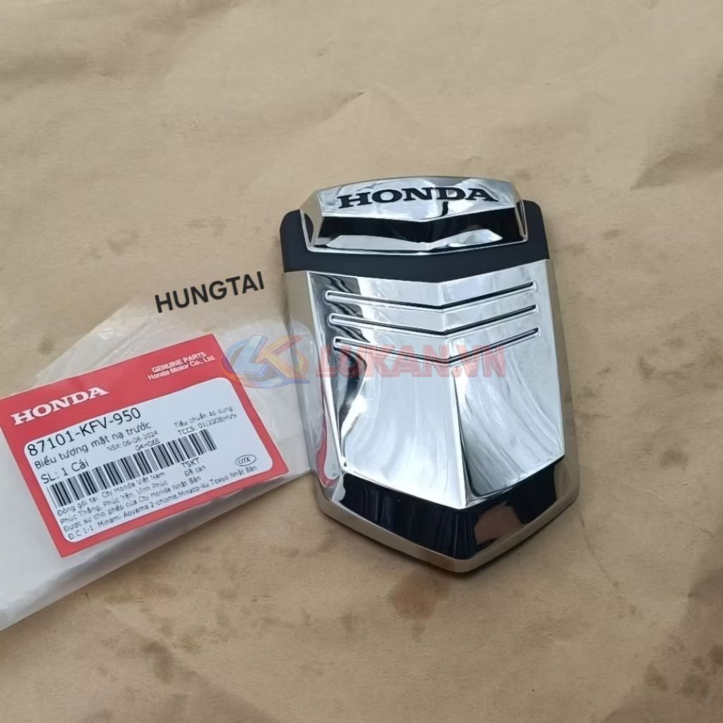 Mặt nạ con trước, logo xi xe Super DREAM 2002-2009... zin Honda 87101-KFV-950 - Ảnh 5