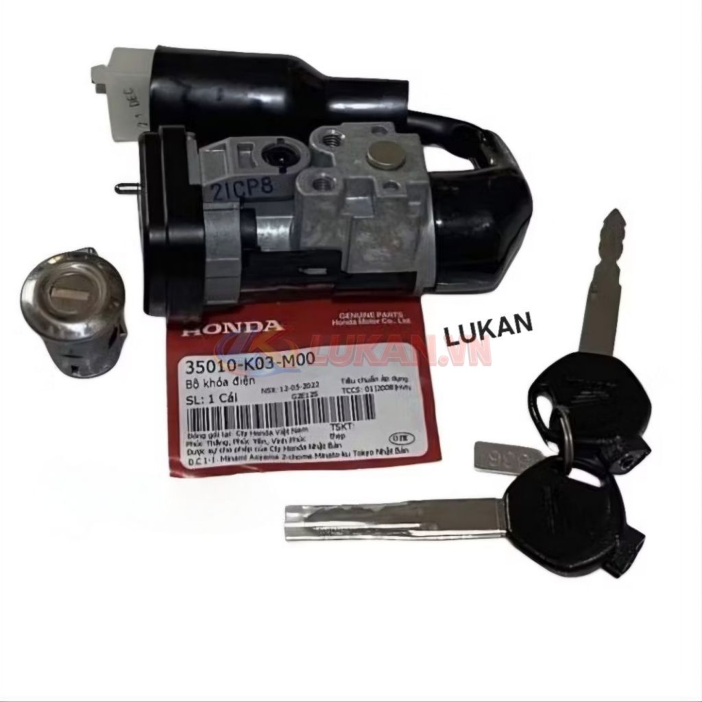 Bộ ổ khóa, công tắc điện xe WAVE RSX 110 zin chính hãng 35010-K03-M00 - Ảnh 2