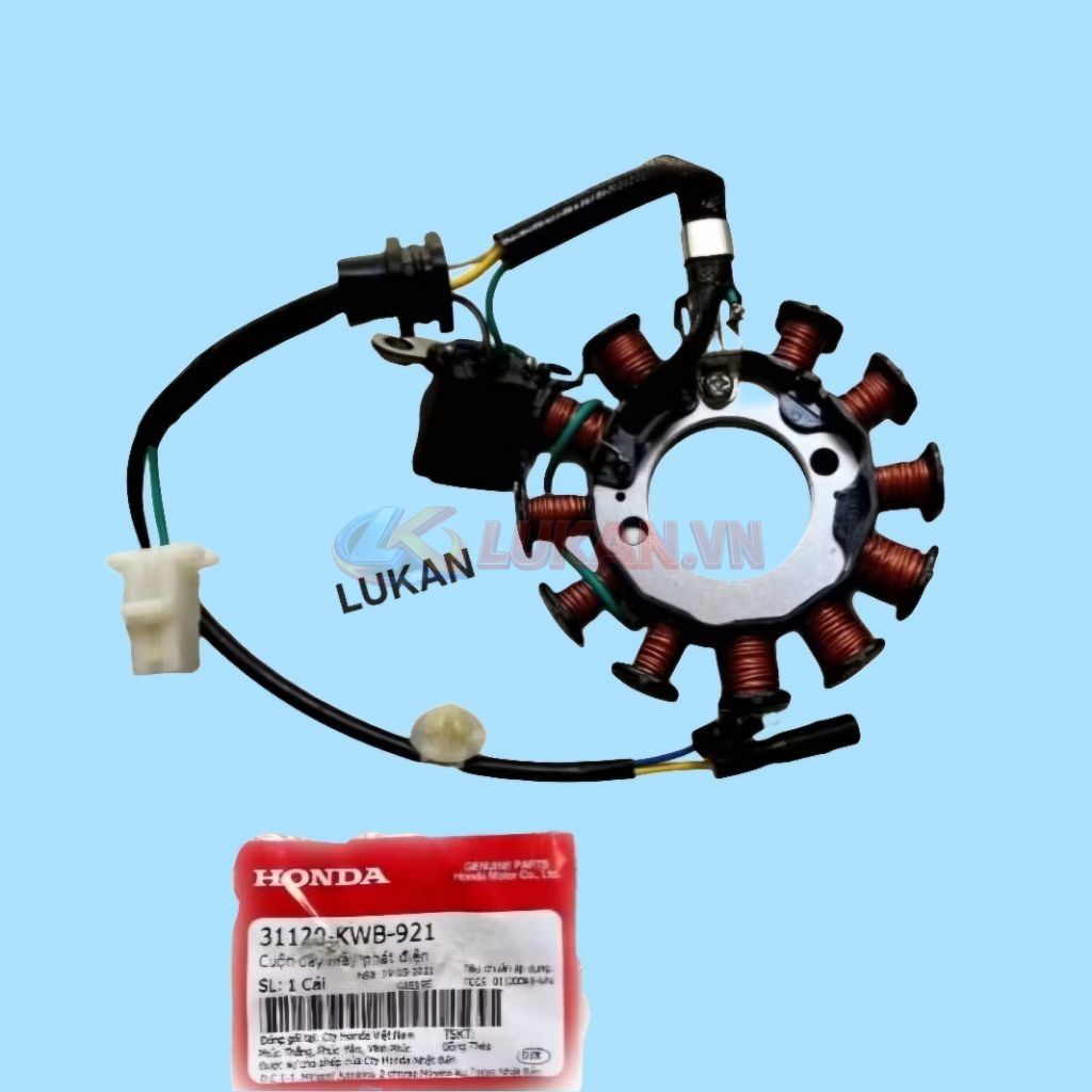 Cuộn lửa máy phát điện, đèn WAVE S110, RS, RSX... zin chính hãng 31120-KWB-921 - Ảnh 3