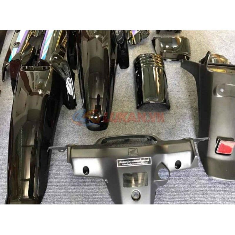 Bộ 3 nhựa đen nhám, áo xe DREAM Lùn zin Honda Thái xịn - Ảnh 3
