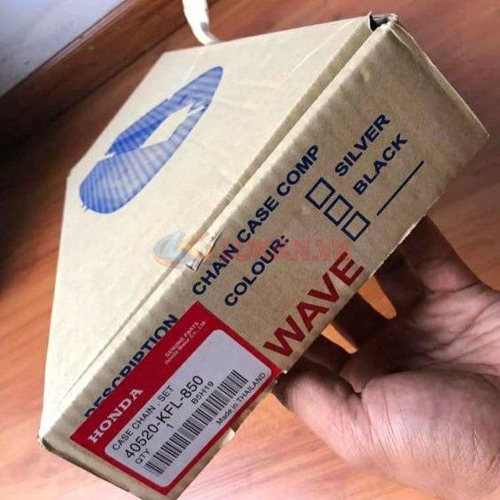 Hộp bọc xích, che sên cacte xe WAVE Thái, ALPHA, ZX.... zin Honda Thái 40520-KFL-850 - Ảnh 2